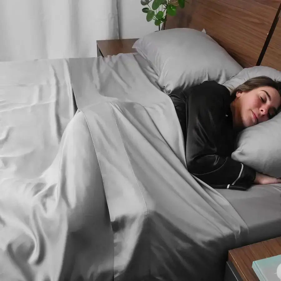 Cooling Sheets King Size Viscose Made from Bamboo, Luxury Cool Silky Sheet Set for King Size Bed, Super Soft Breathable Bedding from PriceLows™
