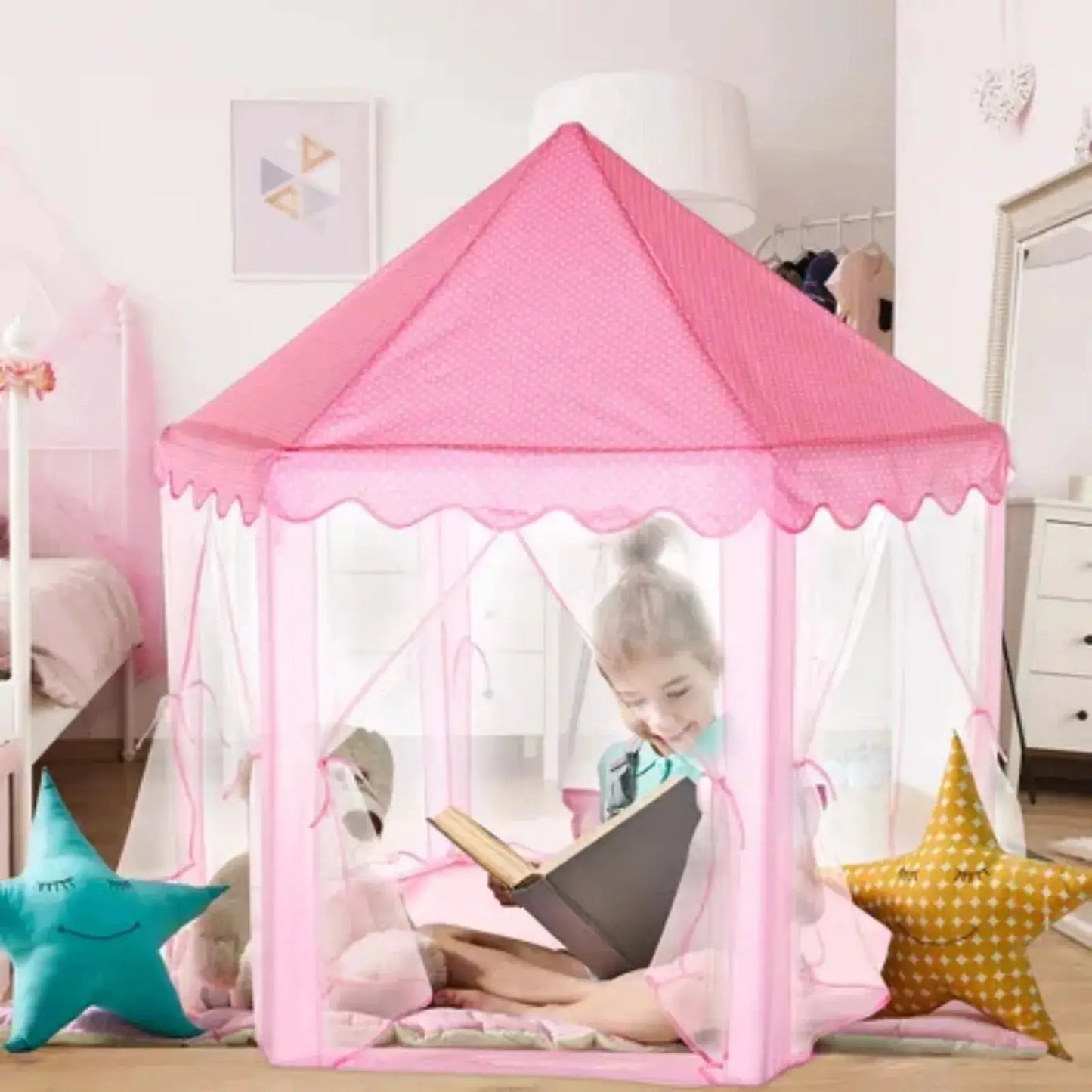 Kids Play Tents Princess for Girls Princess Castle Children Playhouse Indoor Outdoor Use from PriceLows™