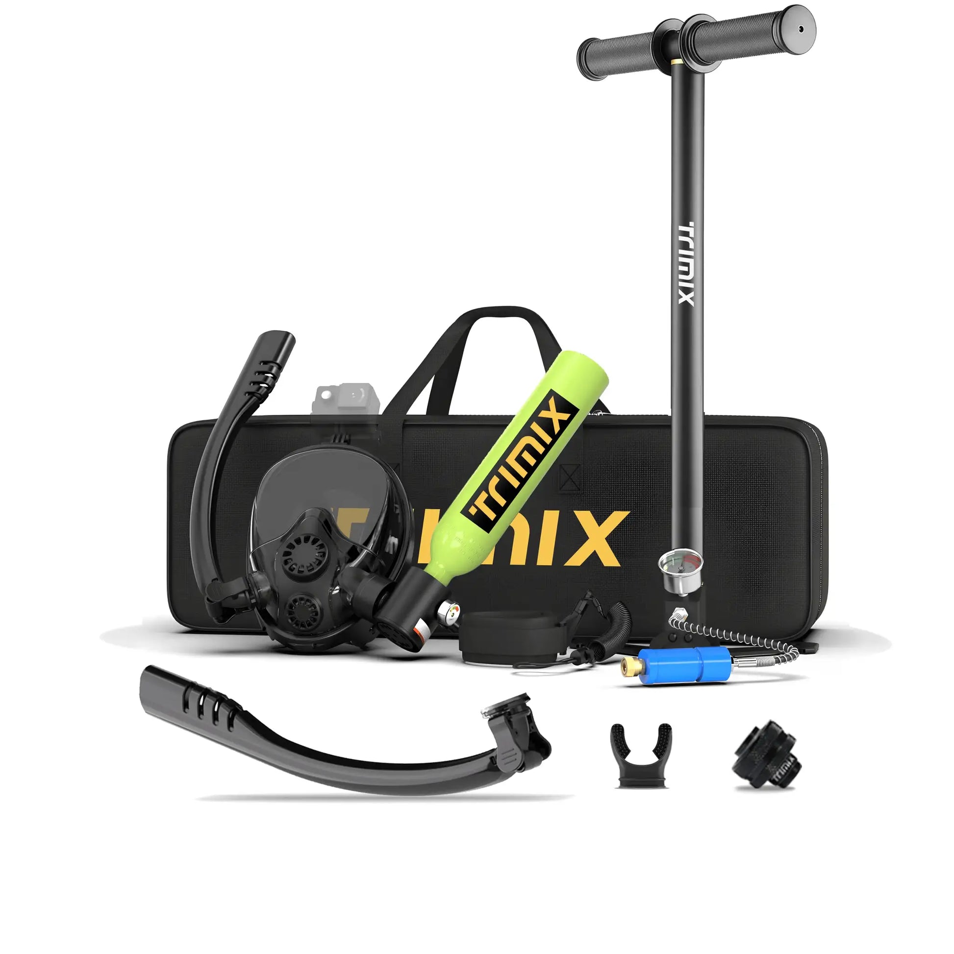 TRIMIX 0.5L Mini Scuba Lung Diving Tank With Snorkeling mask And 4-Level High-Pressure Hand Pump 10 Minutes Breathe from PriceLows™