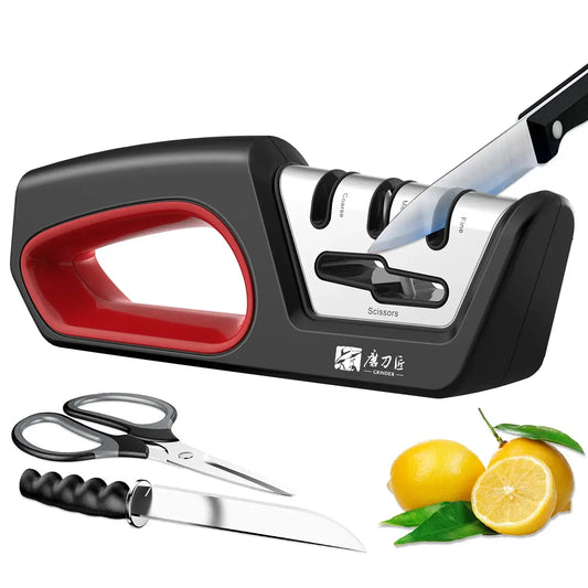 Knife Sharpener | Four In One | Serrated Knife And Scissor Sharpening | One Size