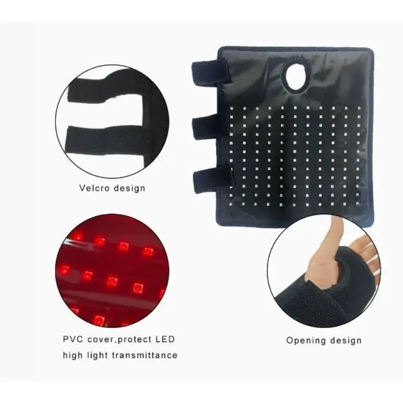 Wireless Red Light Therapy Pad | 660 Nm 850 Nm | Rechargeable Wrist Brace