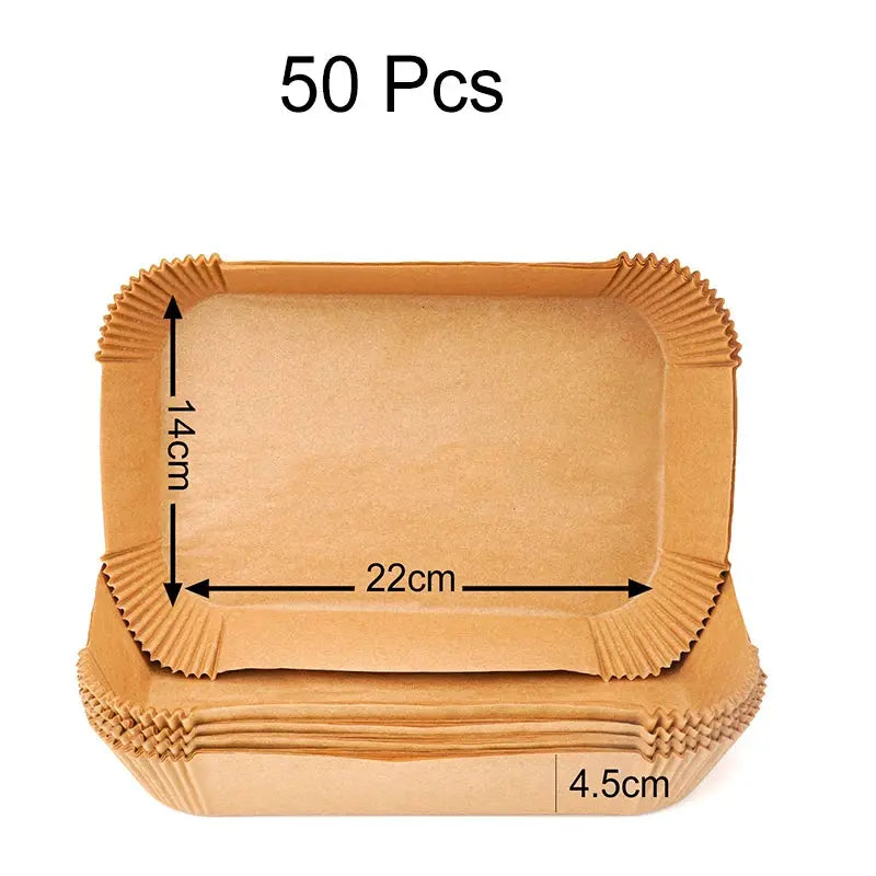 Air Fryer Parchment Paper Liner | 31 cm | Fits 3-9 Qt | Large Rectangle Disposable
