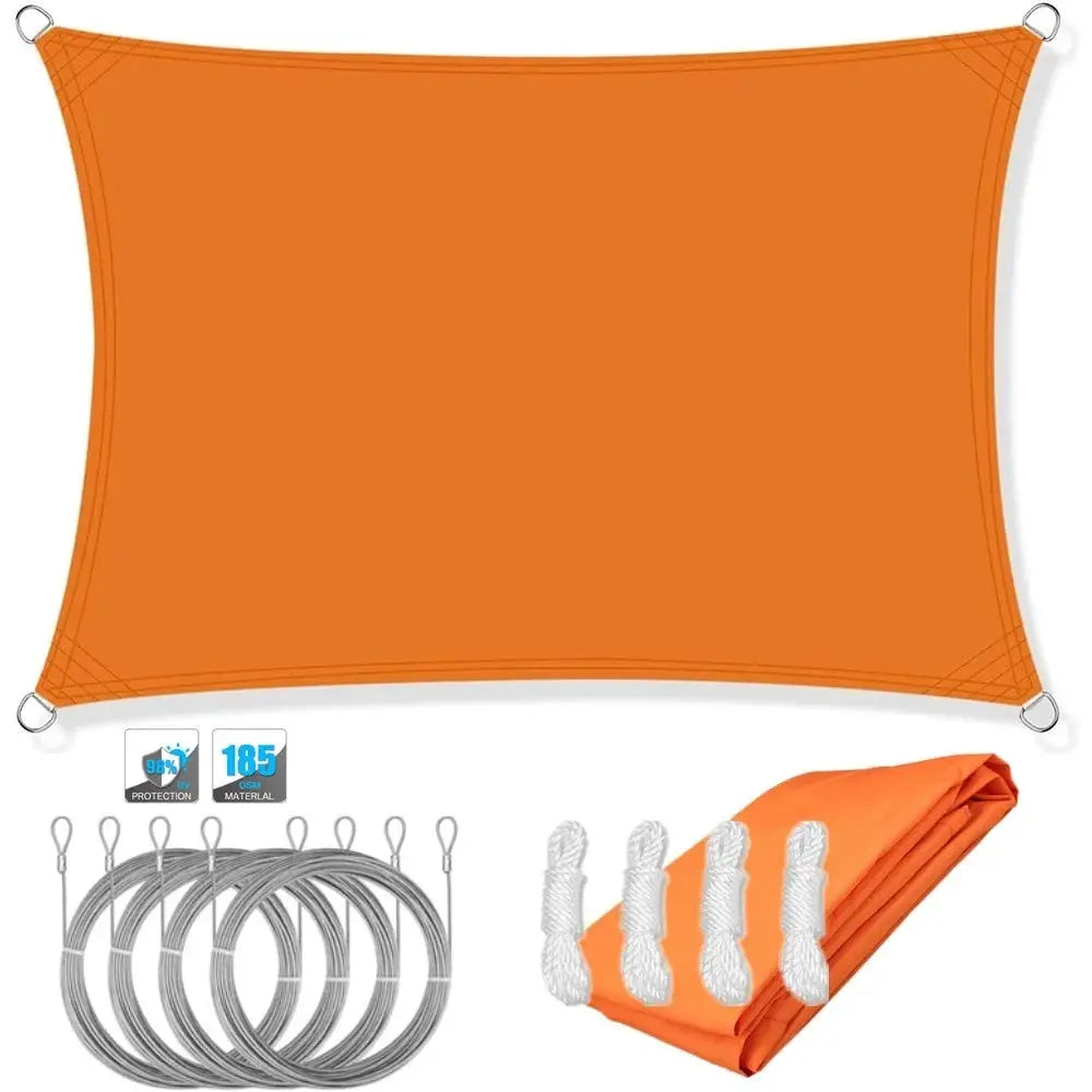 Rectangle Sun Shade Sail | Waterproof Oxford Canopy | UV Blocking Outdoor Shelter