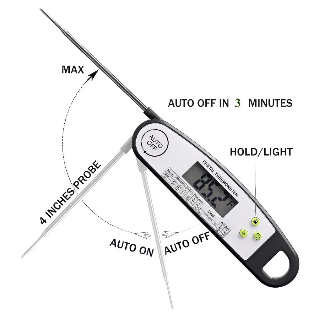 Digital Meat Thermometer | Instant Read 2 To 4 Sec | -58 to 572 F | One Size