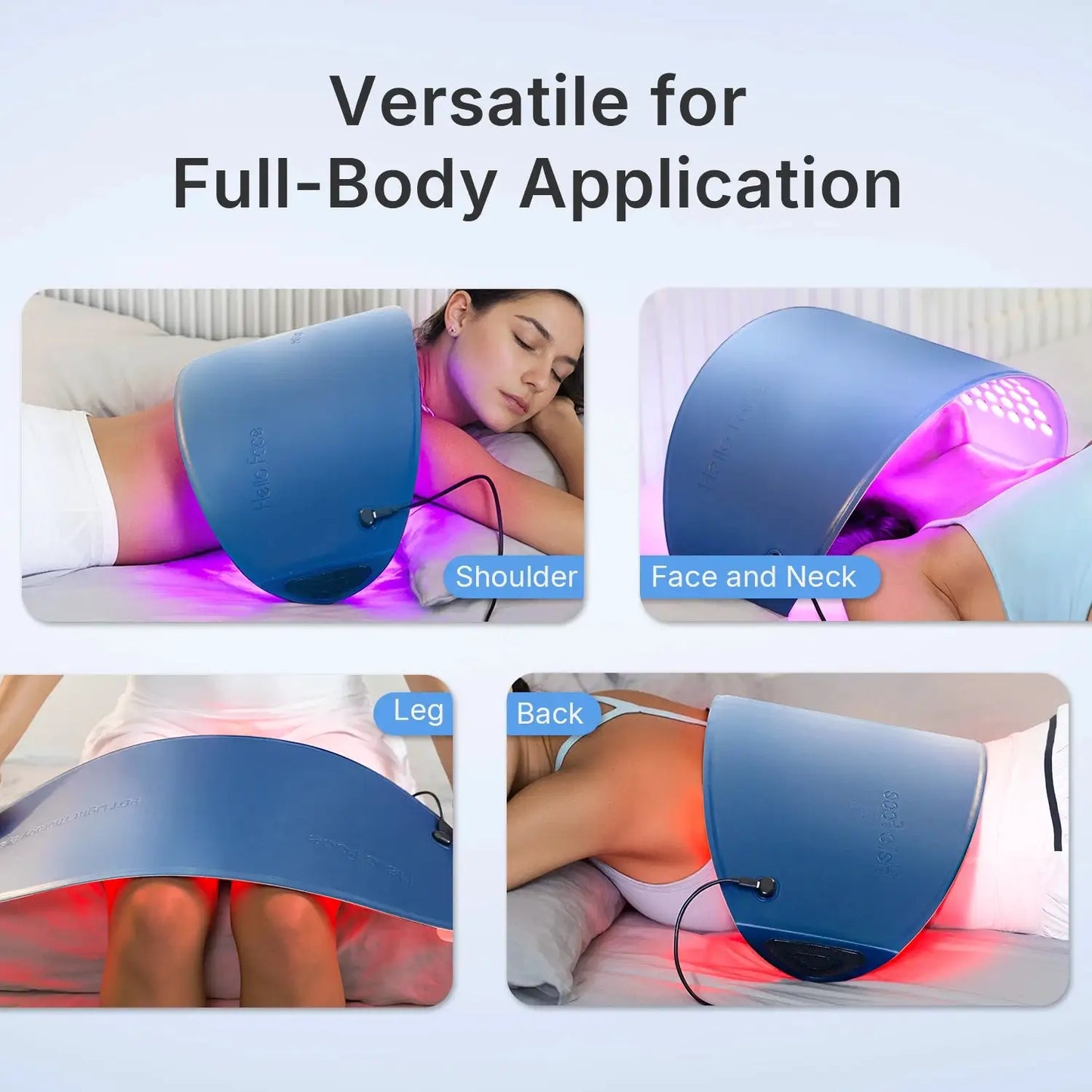 Hello Face L6 LED Light Mask 720pcs 630nm Red Light & 850nm NIR Light Skin-friendly Fabric Body Care Machine from PriceLows™