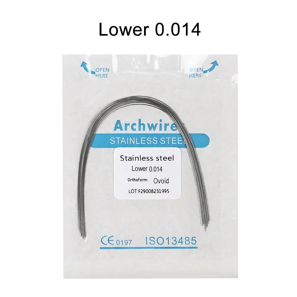 Dental Orthodontic Archwires | Stainless Steel | Round And Rectangular | 10 Piece Set