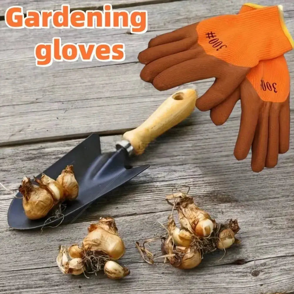 3 Pairs Bulk Pack, Great Value Orange Work Gloves. These Gloves Are Sturdy, Durable, Cold-Proof, And Cut-Resistant, Perfect For Gardening Tasks Such As Weeding, Outdoor Work, Composting, Pruning, And Rakeing. Available In Lar from PriceLows™