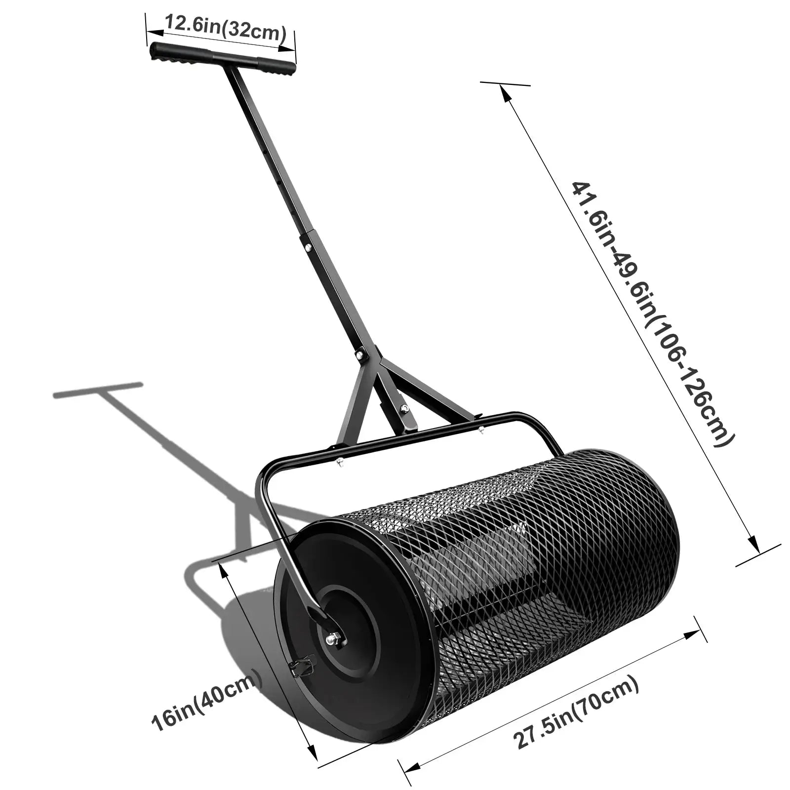 T Shape Handle Compost , Peat Moss , Metal Mesh Manure Spreader For Lawns, Garden Planting Seeding，Grape crushing tool from PriceLows™