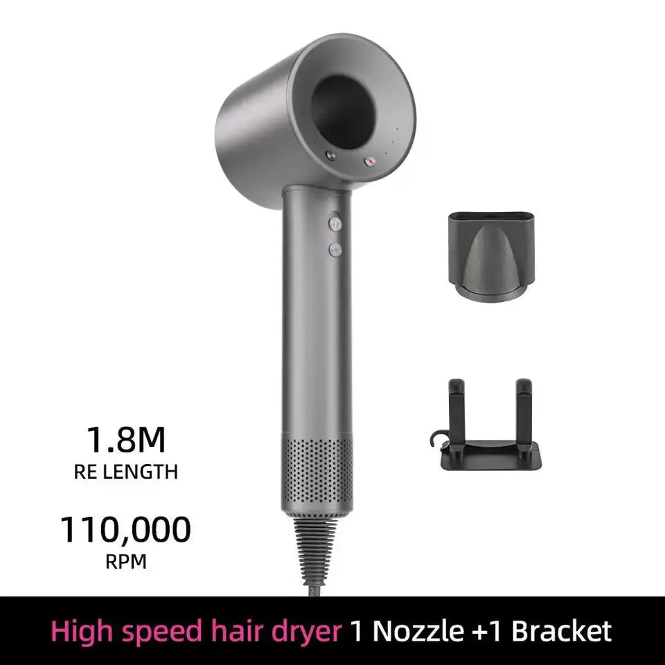 Professional Leafless Hair Dryer Negative Ion Attachment Negative Ion Salon Tool Home Travel Portable Electric Hair Dryer from PriceLows™