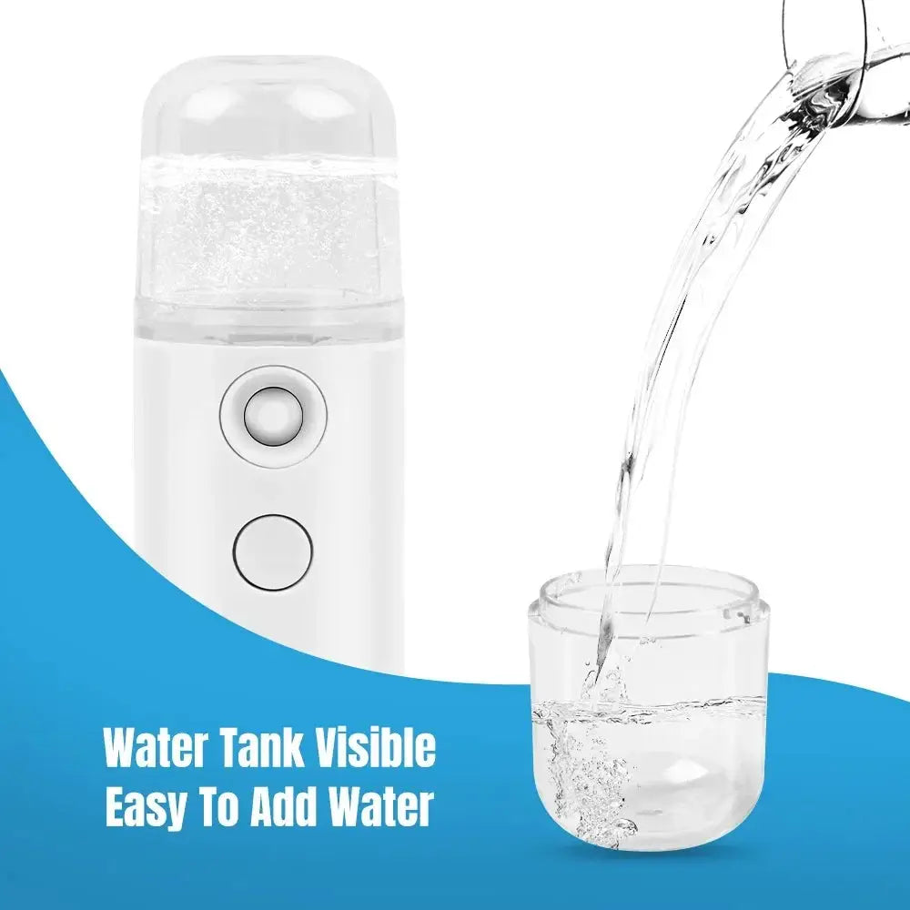 Nano Facial Steamer | Portable Hydrating Mist | Mini Face Sprayer