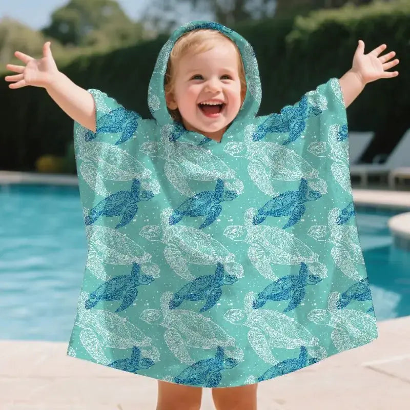 Kids Hooded Towel | Soft Polyester | Large Size | Cartoon Print