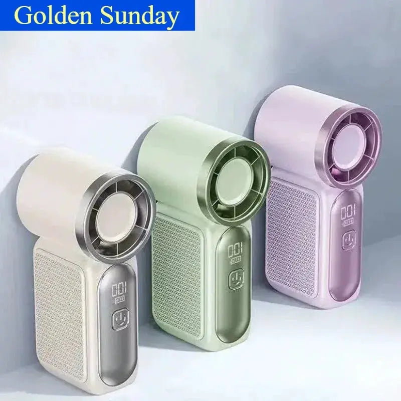 Mini Handheld Fan | 3000mAh Battery | Type-C Charging | Digital LED Speed