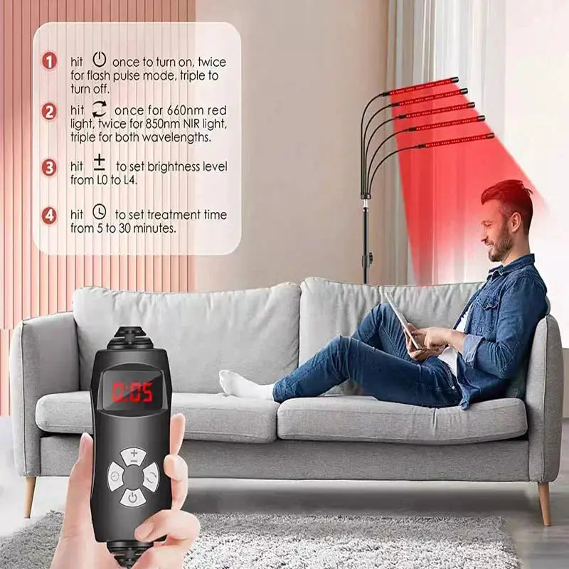 Led Beauty Lamp With Tripod | 5v USB Timer | Red Light Therapy