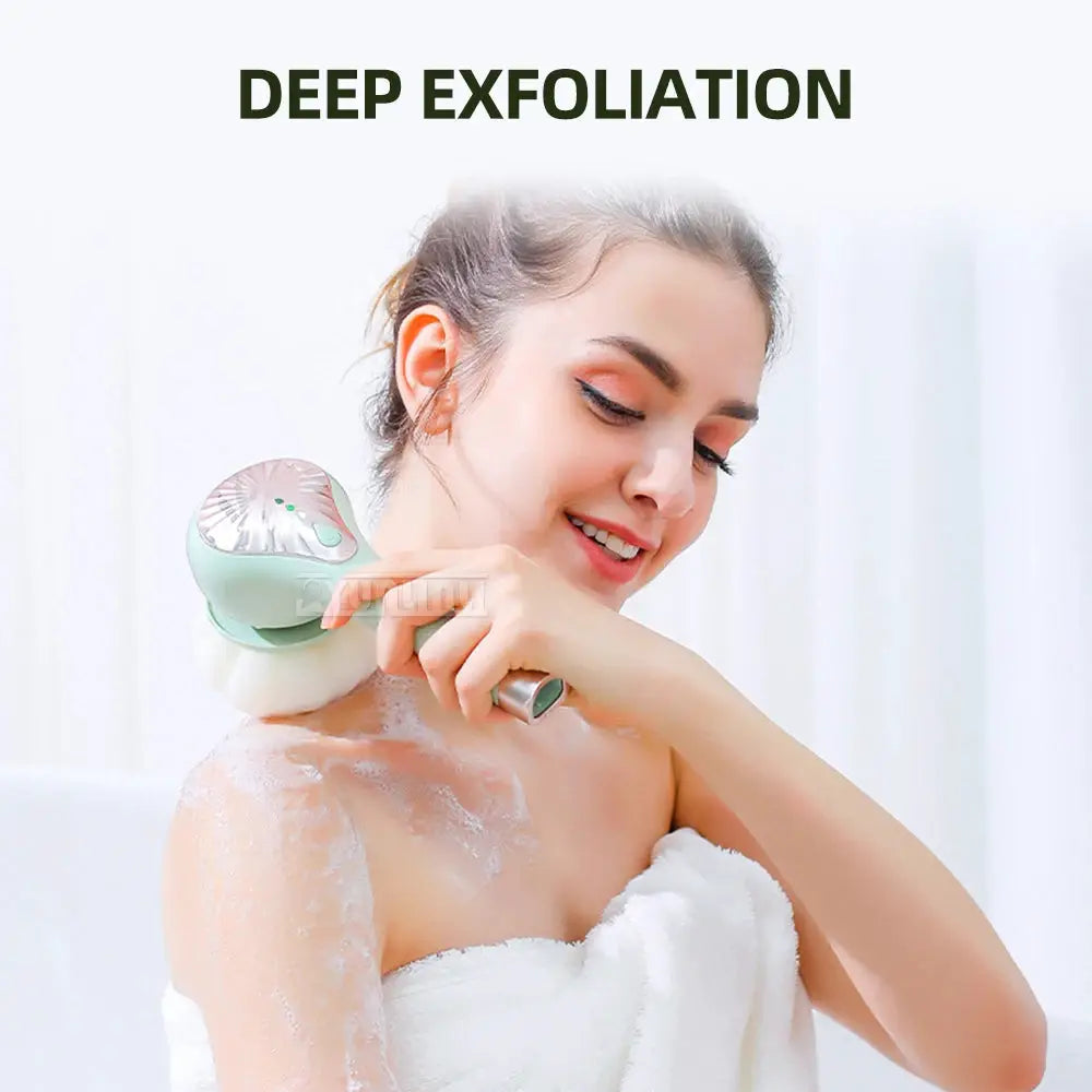 Electric Bath Brush | Vibration Massage | Waterproof Long Handle