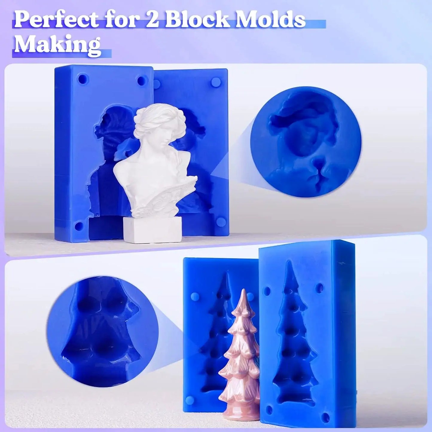 Silicone Rubber | 32oz High Performance | Non Toxic 1:1 Mix | For Mold Making