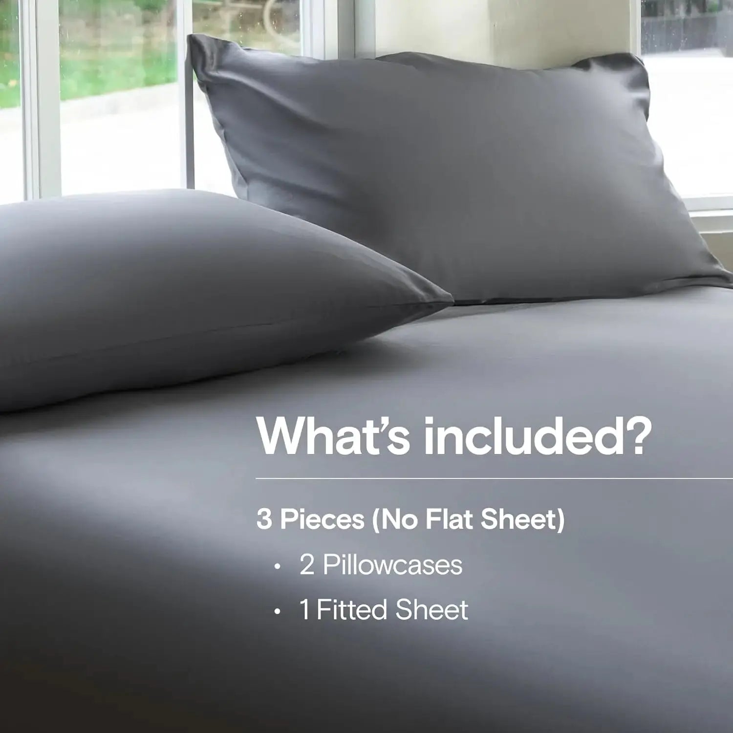 Bamboo Sheet Set, Buttery Soft Cooling Sheets with Deep Pockets, 3 Piece Bedding Set for Queen Size Mattress from PriceLows™