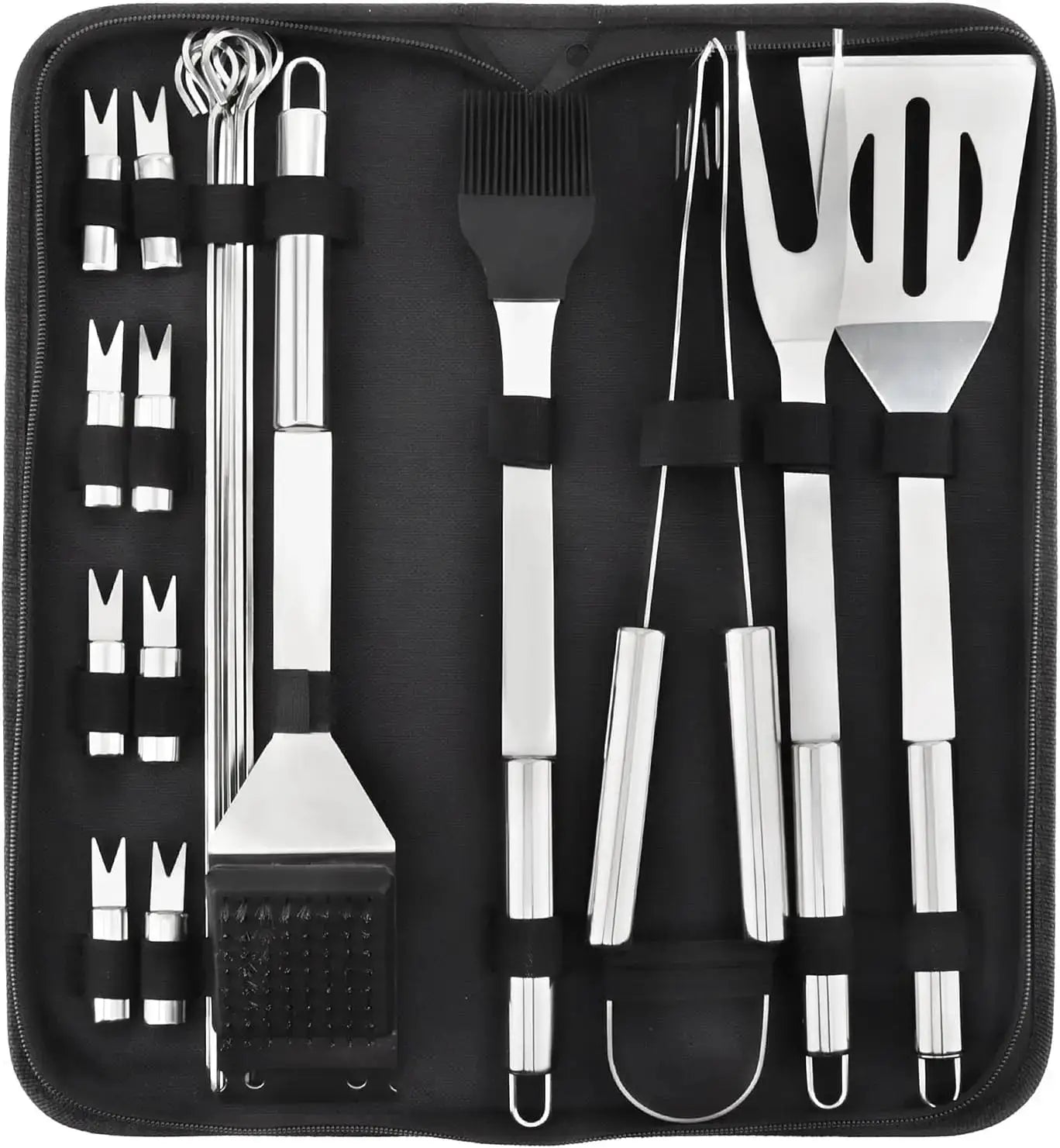 BBQ Grill Utensil Set | Stainless Steel | Portable | Case Included