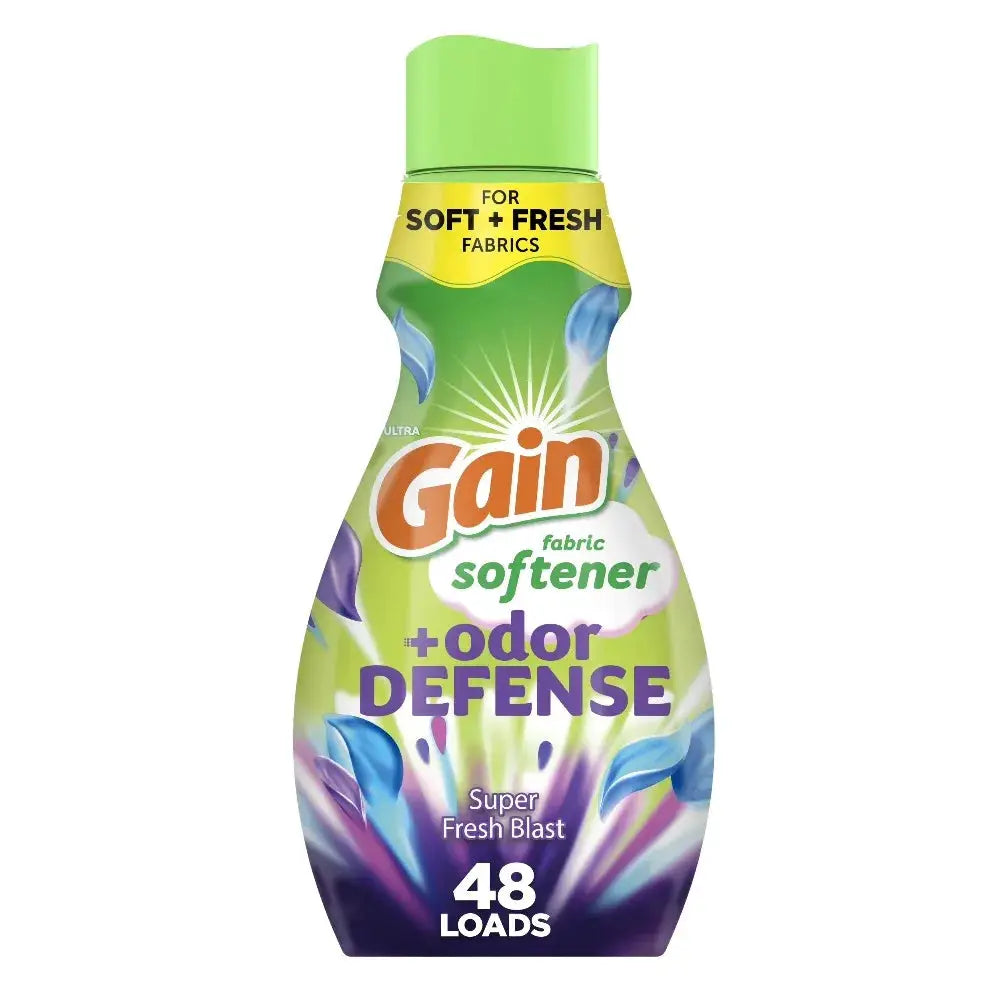 Liquid Fabric Softener | Gain Odor Defense | Super Fresh Blast | 48 Loads
