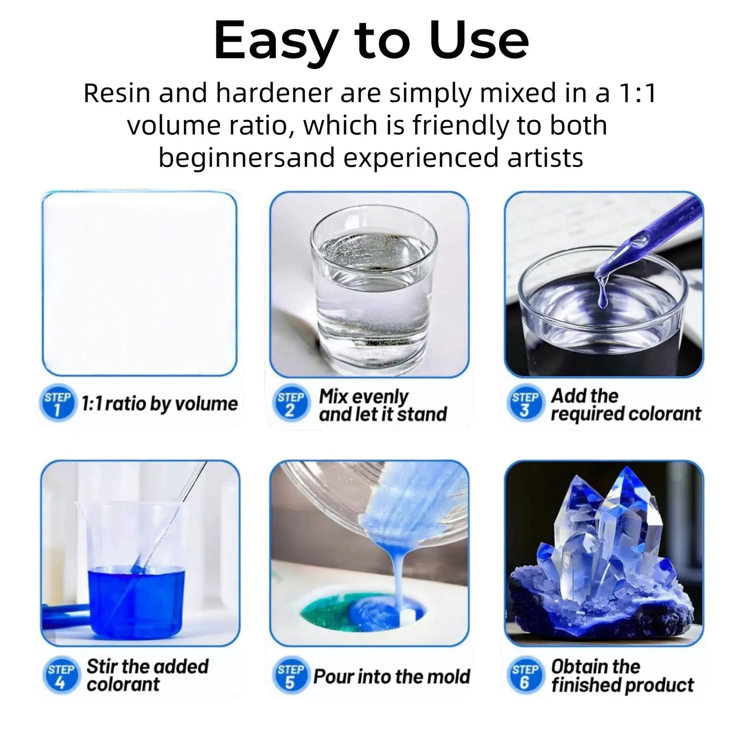 Clear Epoxy Resin Kit | Bubble-Free Casting | For Molds And Specimens