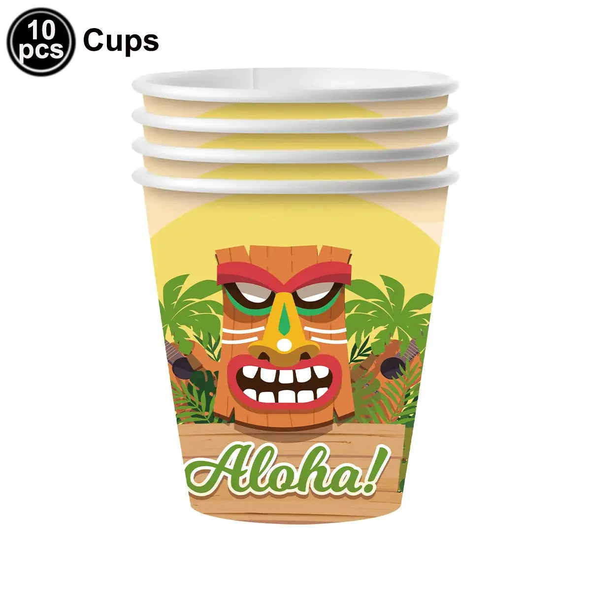 Surf Beach Party Tableware | Paper Plates Napkins Cups | Tattoos And Snack Tray
