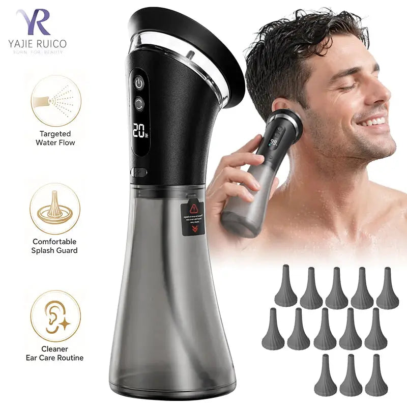 Electric Ear Wax Removal Irrigation System 3 Pressure Settings Water Powered Ear Cleaner with Dual 2in1 Water Tank for Home Use from PriceLows™