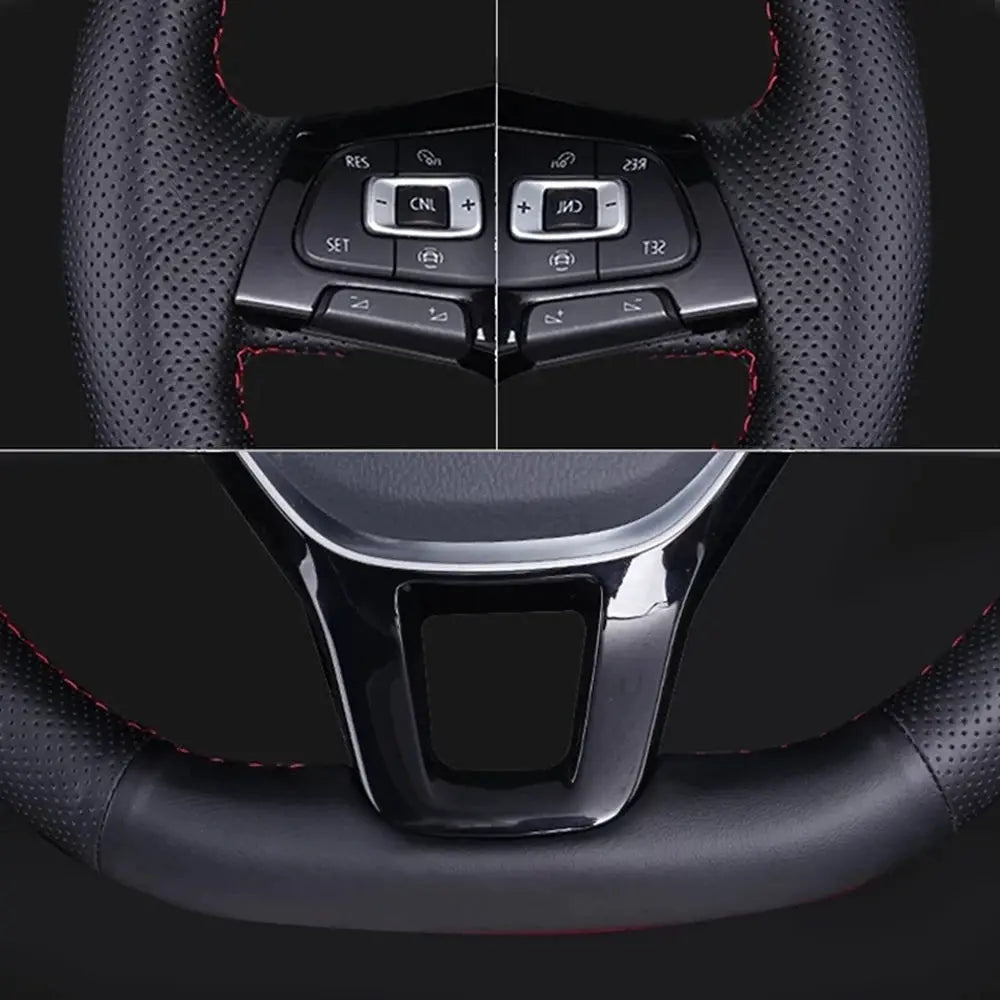 Customized Black Car Steering Wheel Braid Cover Hand Sewing Microfiber Leather For Seat Leon (Mk2) 2006-2008 Ibiza (6L) 2007 from PriceLows™