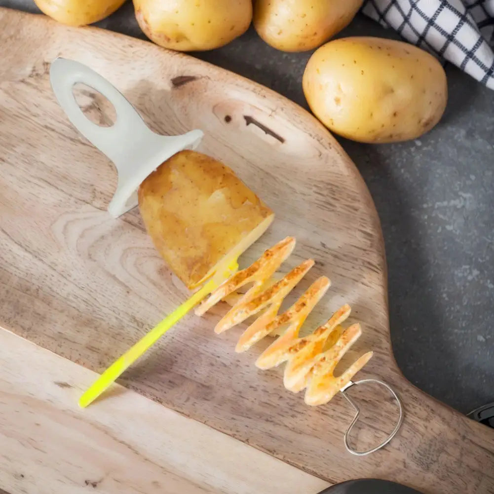 Tornado Potato Slicer with 4 Stainless Steel Sticks Spiralizer Chips Maker Manual Twisted Potato Slicer Kitchen Gadgets from PriceLows™