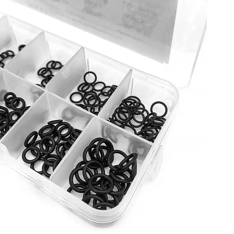 250Pcs Black EPDM O-Ring Set CS1/1.5mm OD3-8mm Ozone Resistance Acid Alkali Water & Friction Resistant for Industrial Use from PriceLows™