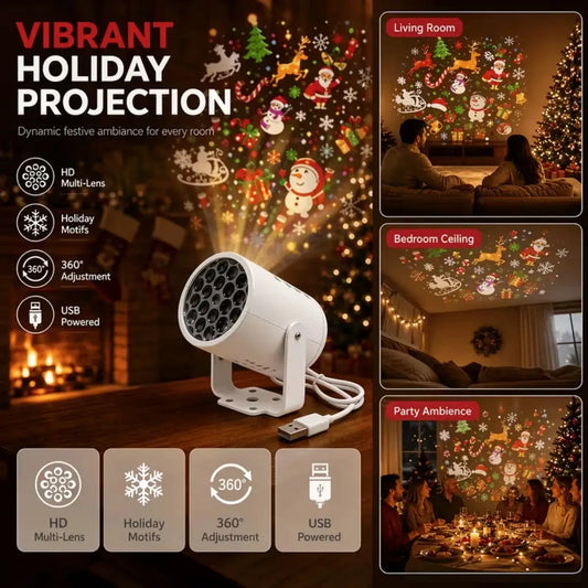 Christmas Projector | USB Powered | Plug And Play | Adjustable
