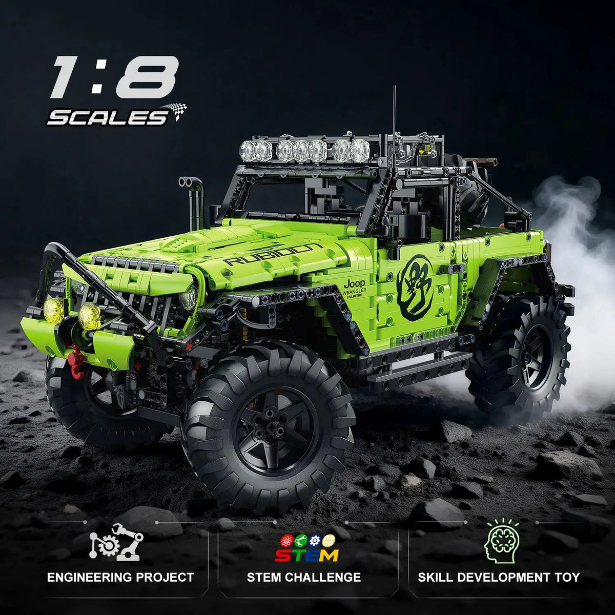 Building Block Kit | 1:8 Scale Off Road Pickup | Technical Build | 3 Colors