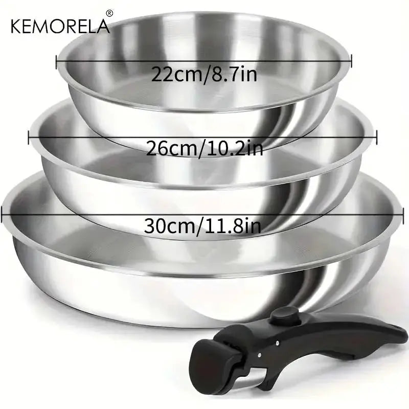 Stainless Steel Pot Set | Induction Compatible | Oven Safe | Stackable