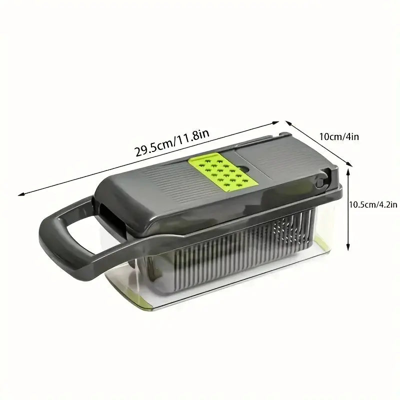 Vegetable Slicer | Multifunctional | Stainless Steel Blades | 14/16 Piece Set