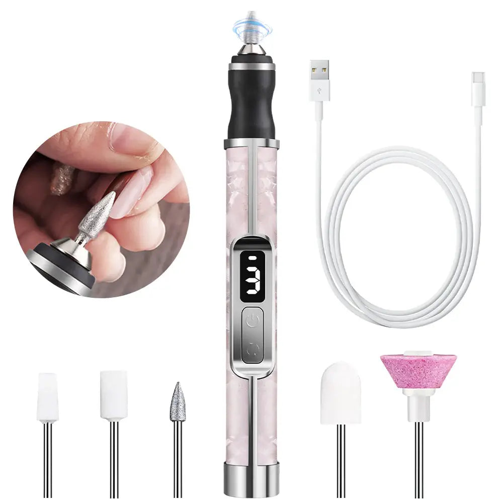 Rechargeable Electric Nail Drill Kit with 3 Modes and LED Display, Manicure Pedicure Polishing Grinding Machine for Gel Removal from PriceLows™