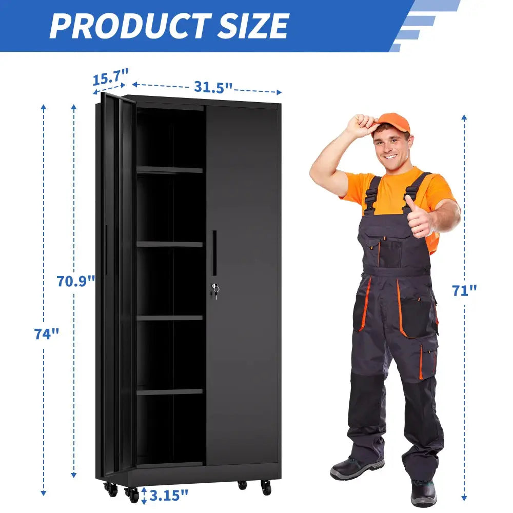 34.3" Rolling Tool Chest with 6 Drawers - Mobile Garage Cabinet Organizer, All-Drawer Design for Small Parts from PriceLows™