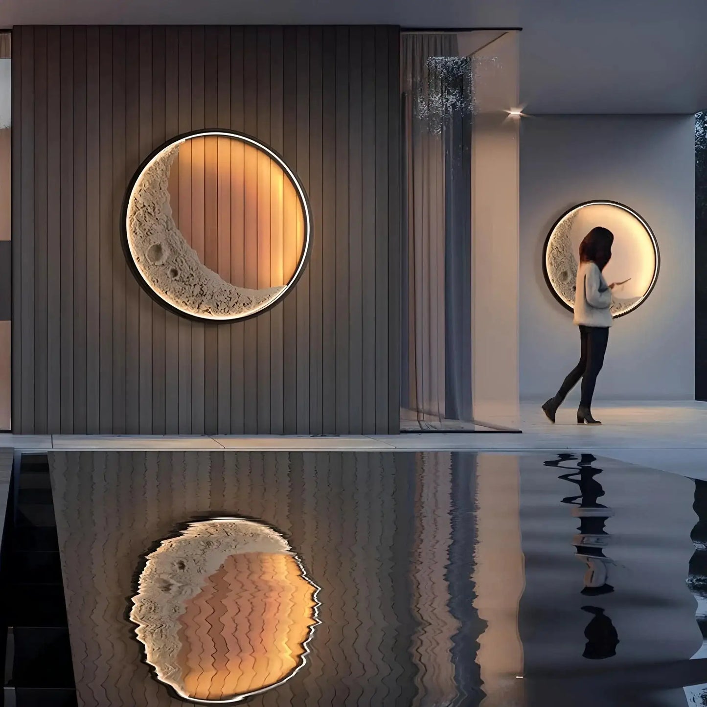 3D Moon Wall Lamp Indoor and Outdoor Lighting for Living Room Bedroom Decoration from PriceLows™