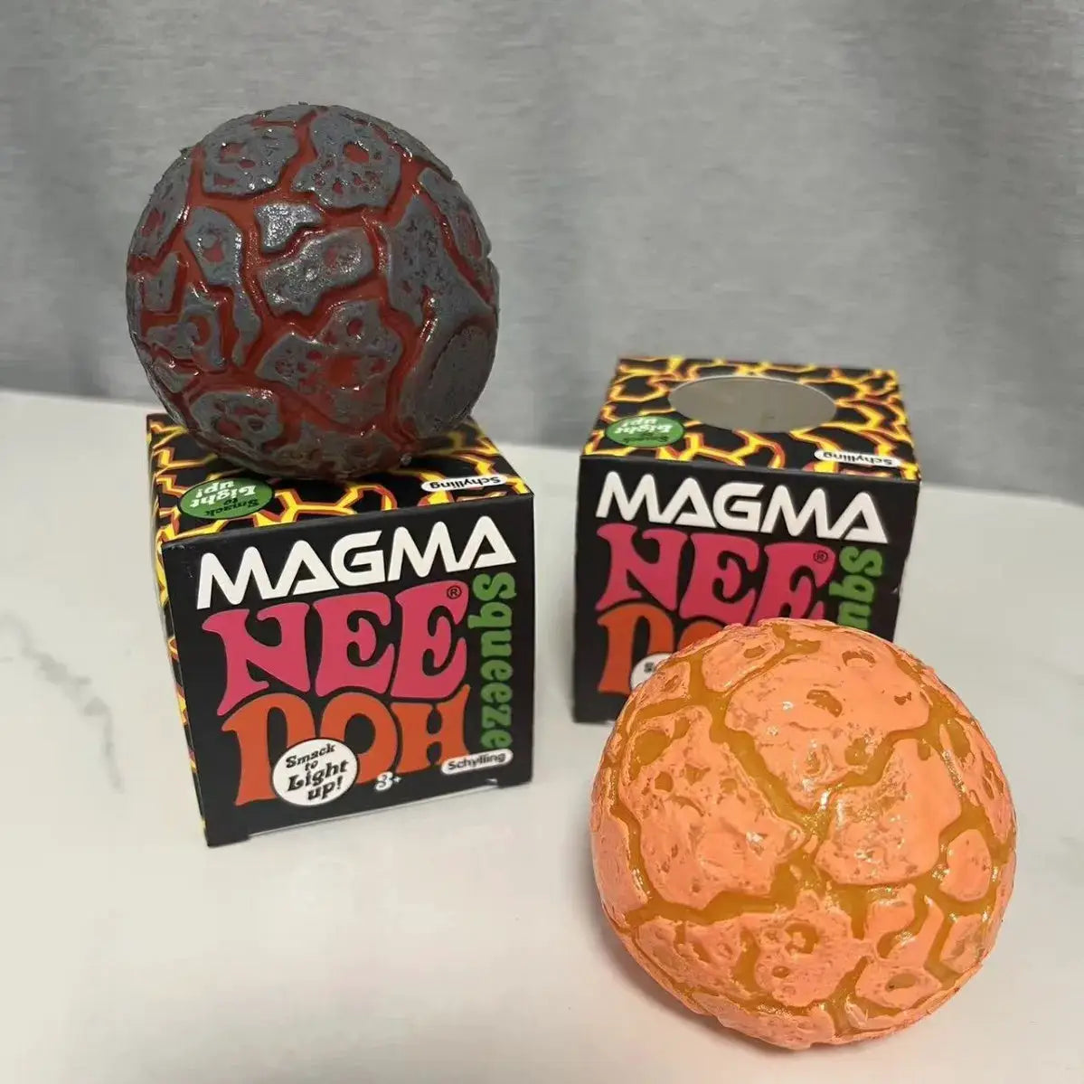 NeeDoh Crunch Stress Ball | Glitter Magma Design | Squeeze Sensory Toy
