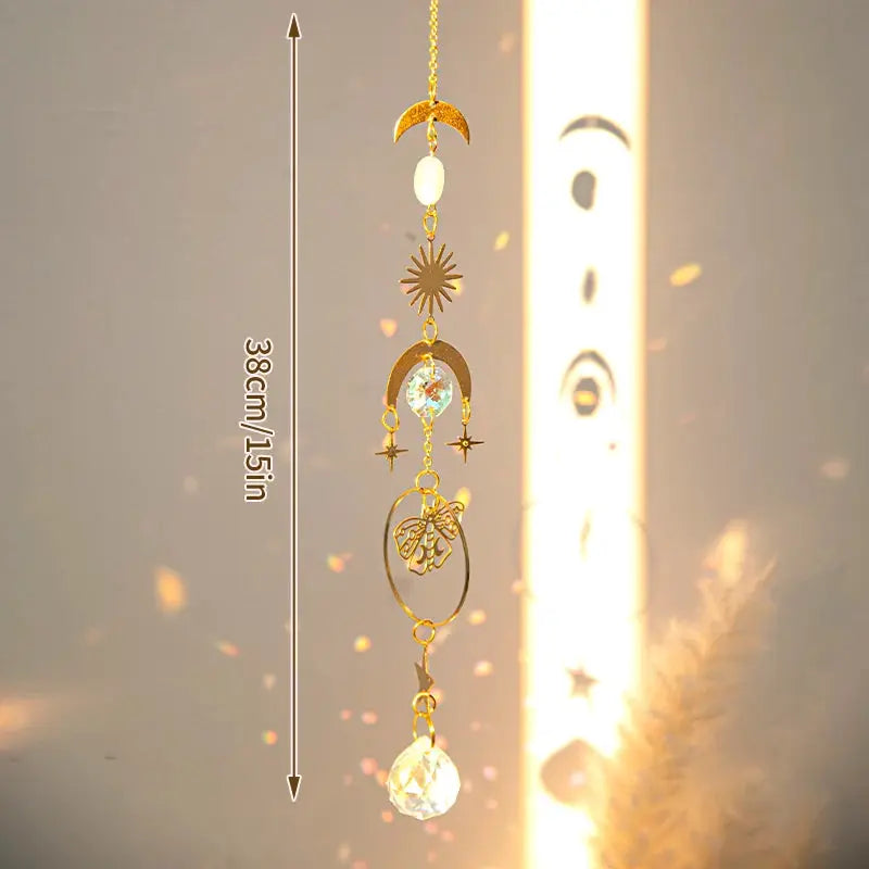 Sun Catcher Crystal Suncatcher Wind Chimes Sunflower Prism Ball Pendant Home Decoration Outdoor Decor and Accessories from PriceLows™