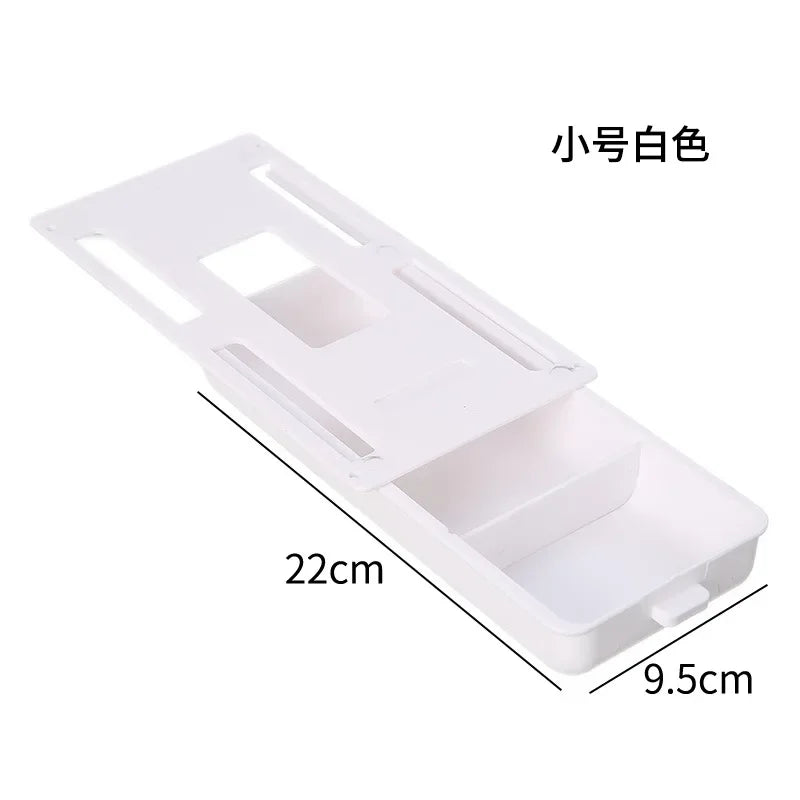 Under Desk Drawer Organizer | ABS Plastic | Adhesive | L22x15.5, S22x10.5