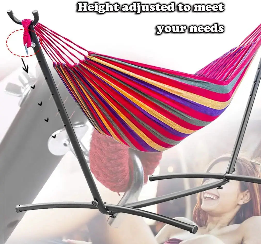 Portable Heavy Duty Steel Hammock Stand with Carrying Case for Outdoor and Indoor Use from PriceLows™