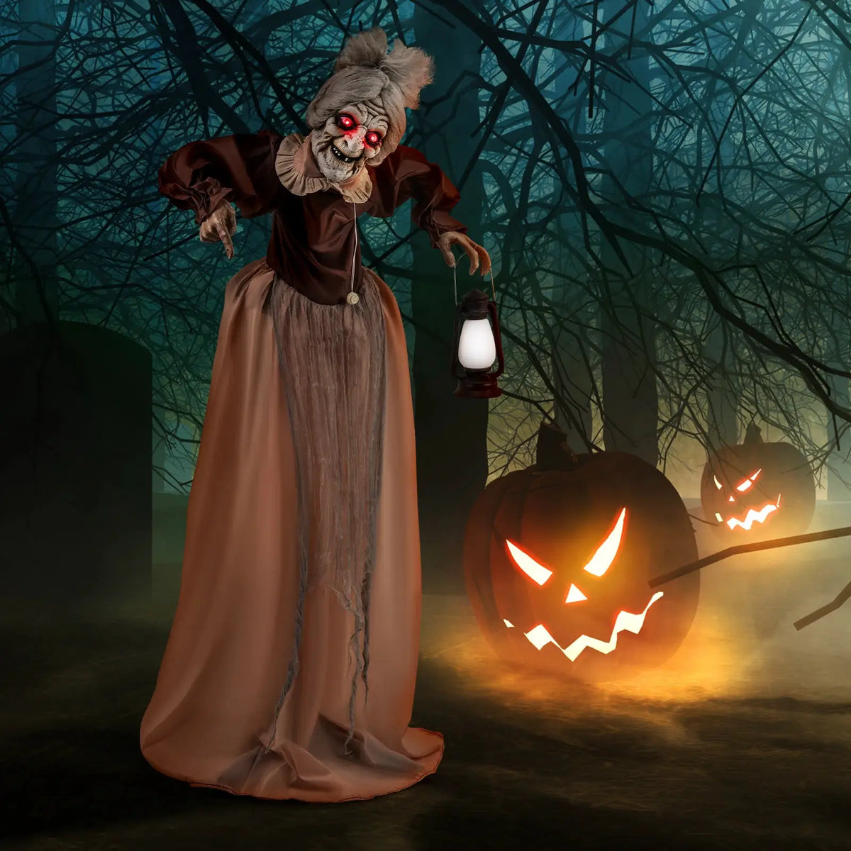 Halloween Animatronic Maid | Talking And Moving Arms | LED Sound