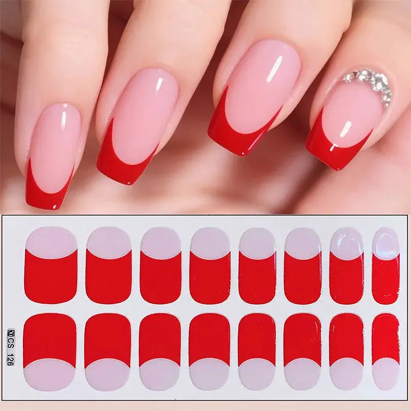 Full Cover Nail Stickers Fashion Nail Polish Nail Decoration Sparkling Glitter Self Adhesive Manicure Designer Nail Art Sticker from PriceLows™