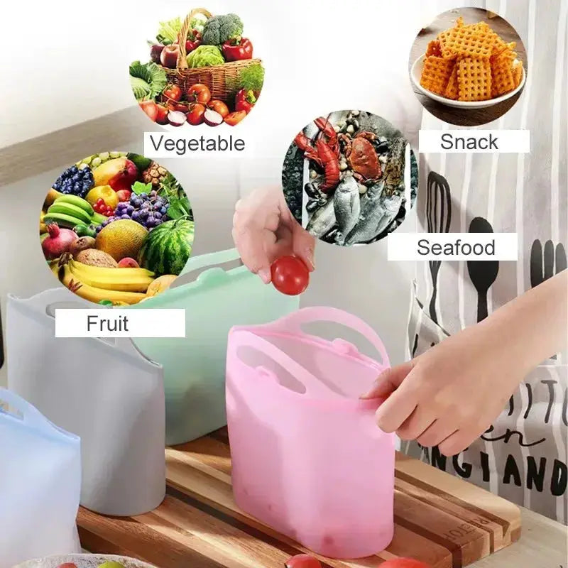 Silicone Zipper Bag | Capacity 1000/1200ml | Silicone | 1000ml, 1200ml