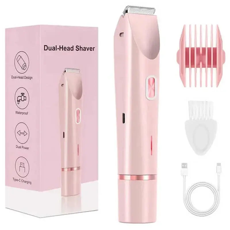 Dual Head Epilator | 90 Min Battery | Waterproof | Cordless