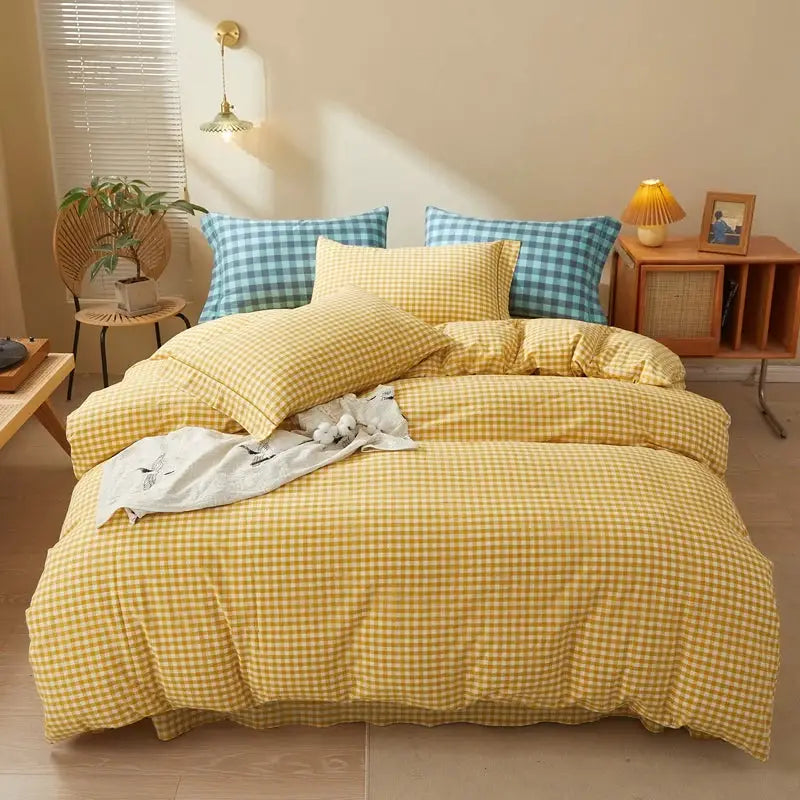 Duvet Cover | 100% Cotton | Plaid Style | 160X210 And 220X240
