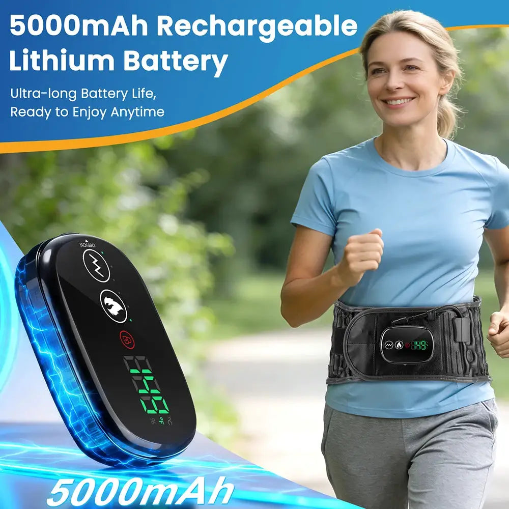 Lumbar Waist Belt | Cordless Inflatable Air Traction | Heat Vibration