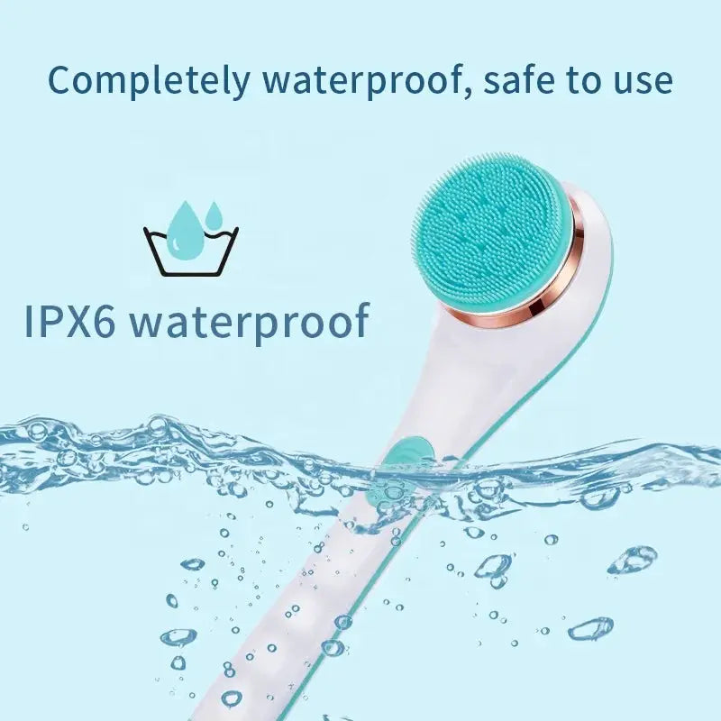 Electric Silicone Bath Brush | Long Handle | Silicone Bristles