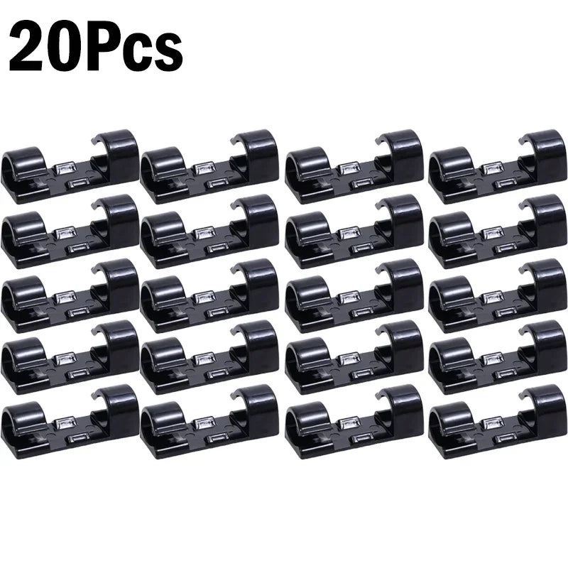 1-60Pcs Drop Self-adhesive Wire Organizer Line Cable Clip Buckle Clips Fastener Holder For Car Line PC TV Ethernet Cable Clip from PriceLows™