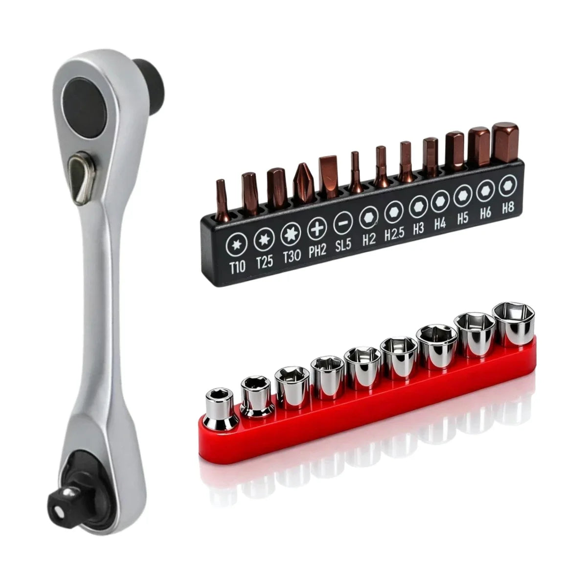 23IN1 Allen Key Spanner Double-headed Ratchet Wrench Set Match 1/4 Inch Screwdriver and Socket Set for Bicycle Hand Repair Tools from PriceLows™
