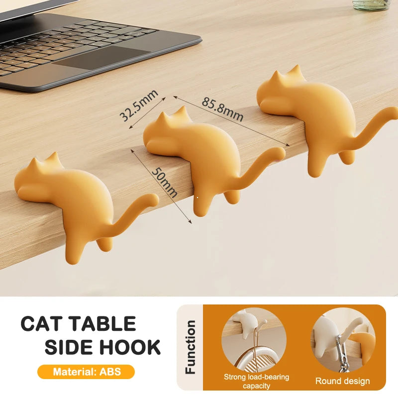 Cute Cat Bag Hook Portable Table Hook Handbag Backpack Organizer Holder for Home Office Desk Side Decor Travel Bag Hanger from PriceLows™