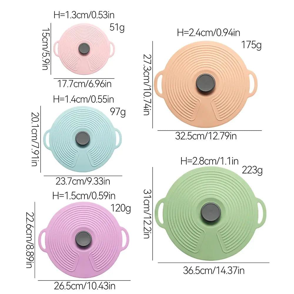 Silicone Stretch Lids | Reusable Self Sealing | For Bowls Pots